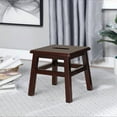 thumbnail image 2 of eHemco Solid Hardwood Wooden Step Stool for Adults and Kids, 12.25 Inches Height, Espresso, 2 of 6