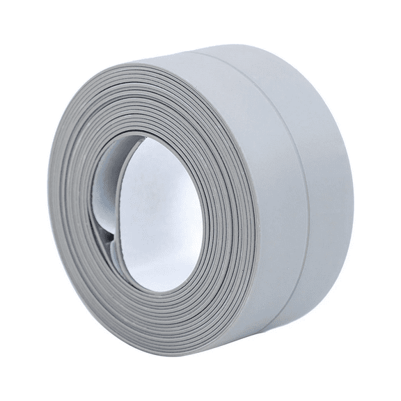 Self Adhesive Waterproof PVC Sealing Tape Kitchen Bathroom Wall Floor Gap Filler Anti Mold Oil Proof Strip for Sink Toilet Bathtub Edge Gray 330cm