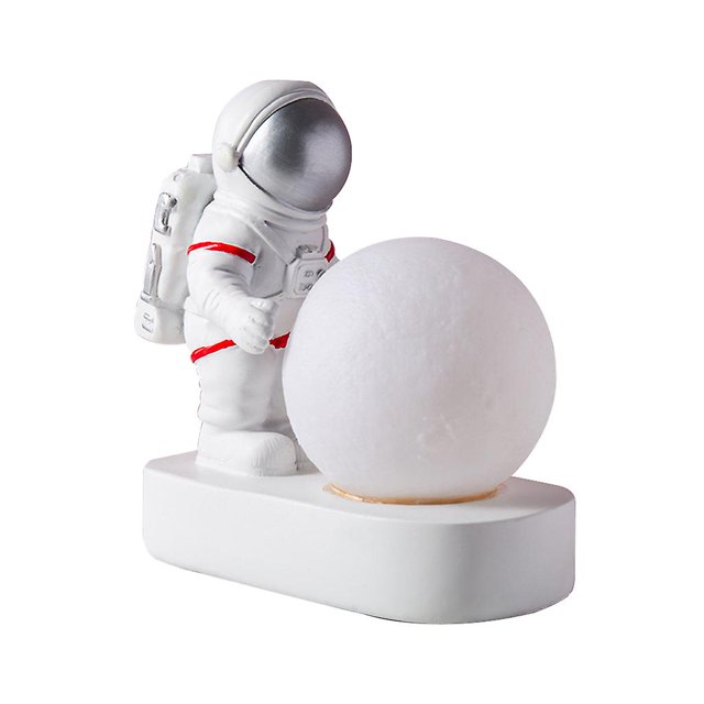 Luz Led nocturna de astronauta, astronauta, Luna, dormitorio, mesita de noche, escritorio, lámpara de resina creativa, adorno, regalo de decoración del hogar