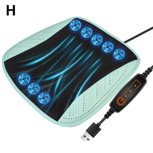 Cooling Car Seat Cushion,Ventilated Car Seat Cover,Breathable Car Seat Cooling Pad with 5/8 Fans USB Cable Car Seat Protector for Car Seat Home Office Chair