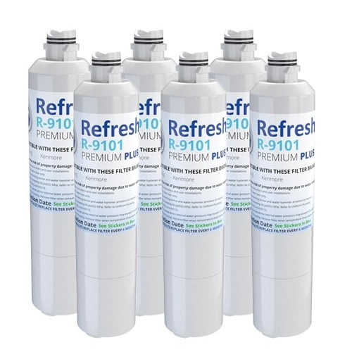 Refresh Water Filter 6 Pack Fits Samsung RF28JBEDBSG//AA Refrigerators