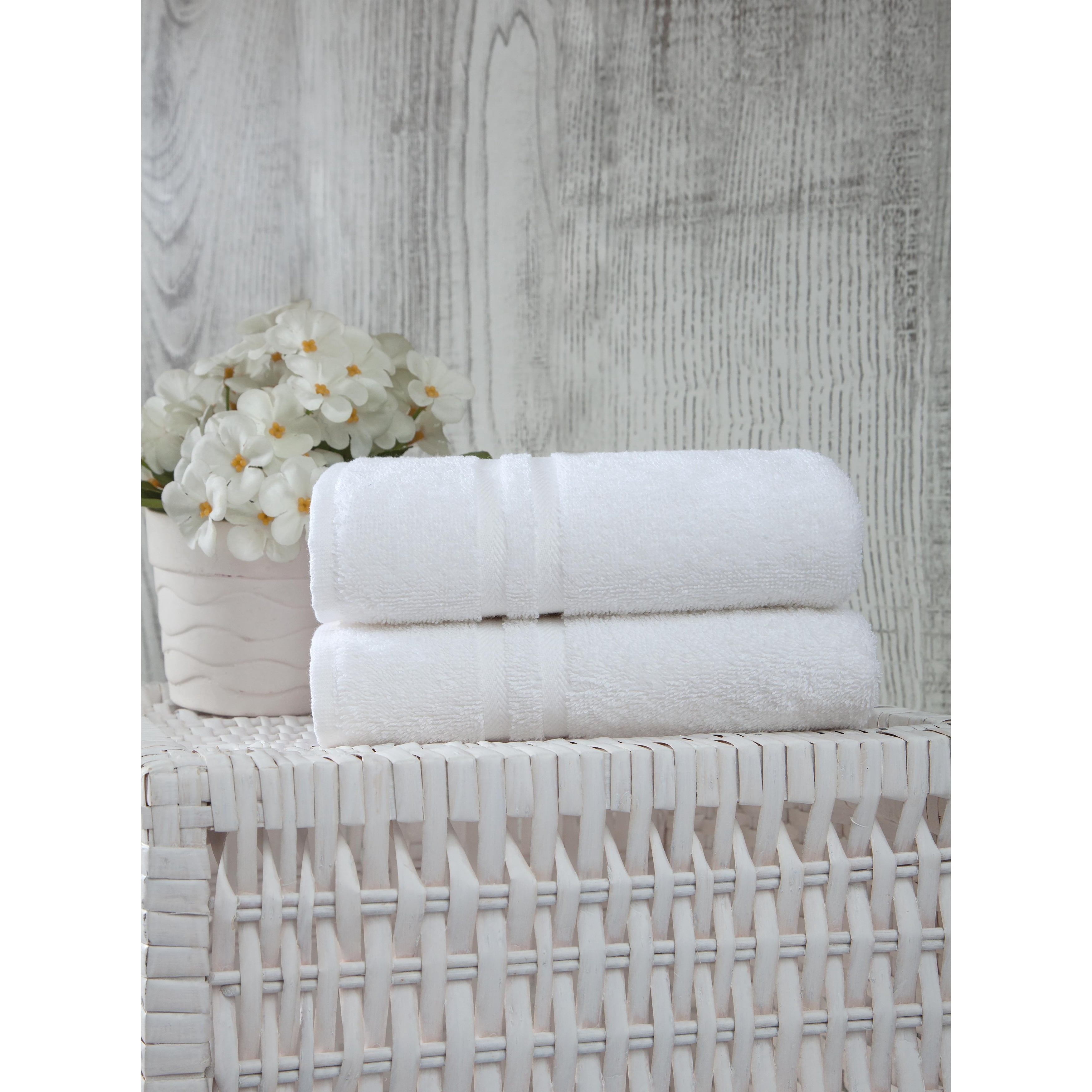 Ozan Premium Home  100% Turkish Cotton Sienna Luxury Collection Hand Towels (Set of 2) Dark Grey
