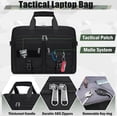 thumbnail image 3 of RAINSMORE 15.6 Inch Laptop Bag for Men Messenger Bag Business Laptop Briefcase with MOLLE System Large Travel,Black, 3 of 8