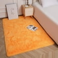 thumbnail image 7 of YJ.GWL Soft Area Rugs Shag Carpet Fluffy Rug for Living Room Bedroom Floor Mat Home Decor, 5'x8',Orange, 7 of 7