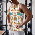 thumbnail image 5 of KLL Fall Pumpkins And Sunflowers Print Men's Muscle Gym Workout Stringer Tank Tops Bodybuilding Fitness T-Shirts Tank Tops Men-4X-Large, 5 of 7