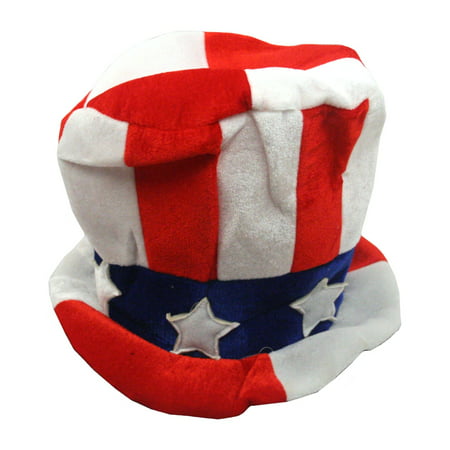 Red White And Blue Patriotic Felt Top Hat