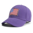 thumbnail image 2 of iHPH7 Baseball Caps for Men Gym Hat Sports Hat Patriotic Hat American Flag Hat, Purple One Size, 2 of 4