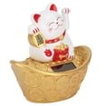 thumbnail image 1 of Gato acogedor, lindo adorno de dibujos animados para tienda, alimentado por energía solar, resistente y duradero, 1 of 10