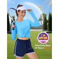 thumbnail image 3 of Rash Guard MAGCOMSEN para mujer, manga larga, UPF 80+, azul hielo S, 3 of 6