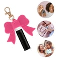 thumbnail image 4 of Unique Bargains 1 Pc Portable Bow Lipstick Holder Case S Rose Red, 4 of 5