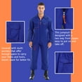 thumbnail image 7 of Aislor Mens Mechanic Uniforms Long Sleeve Zip Up Coverall Stain and Wrinkle Resistant, 7 of 7