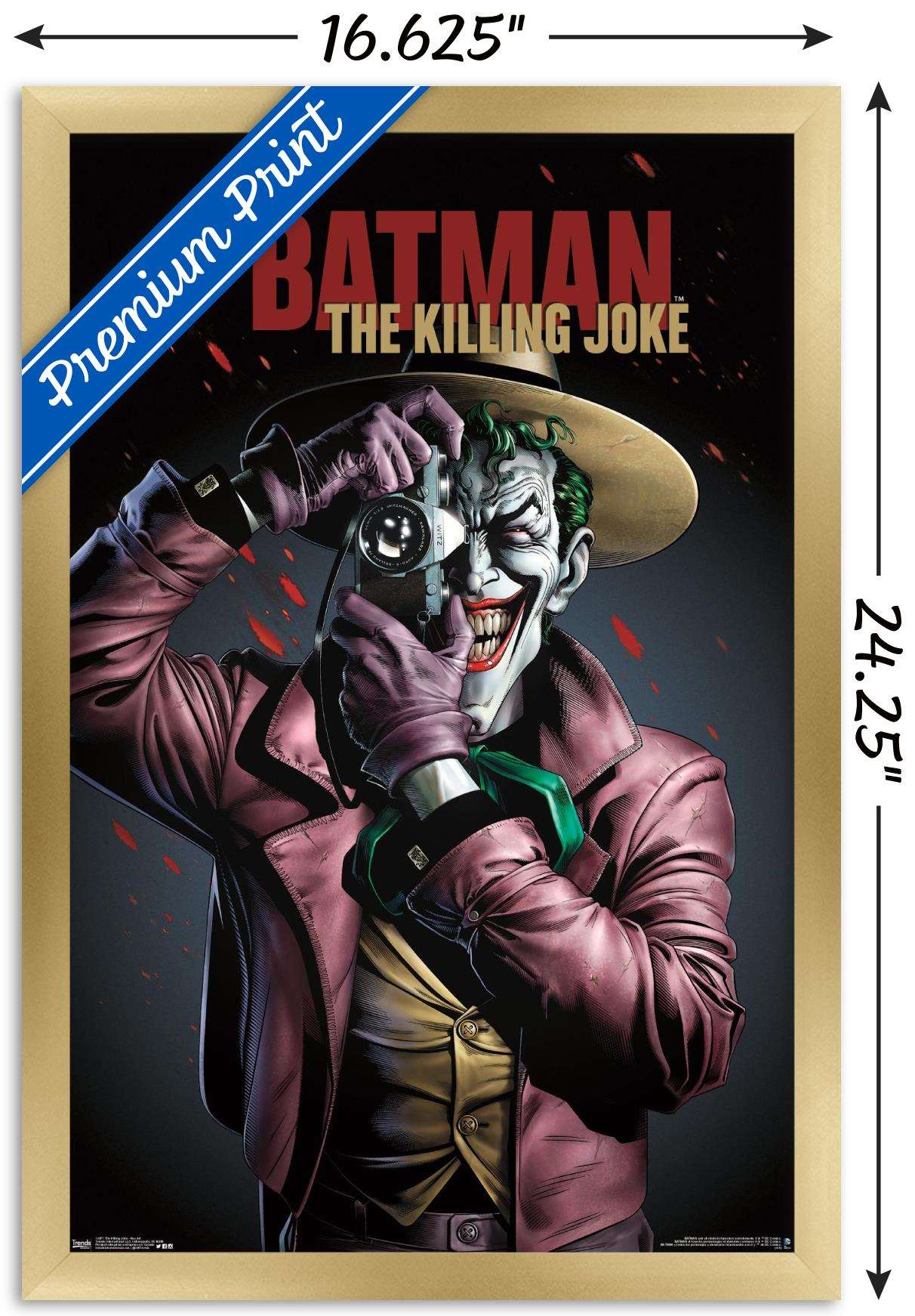 DC Comics Movie - The Killing Joke - Key Art Wall Poster, 14.725" x 22.375", Framed