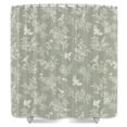 thumbnail image 2 of Sage Green Floral Shower Curtain Set, Vintage Retro Cottagecore Floral Botanical Birds Blossom Flower Boho Aesthetic Fabric Shower Curtains for Bathroom Decor with Hooks,72X72, 2 of 4