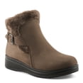 thumbnail image 3 of Flexus Santuzza Women's Waterproof Microsuede Bootie with Faux Fur, Flexible Sole, Decorative Buckle, and Zipper Closure – Vegan-Friendly, Cold Weather Comfort, 3 of 9