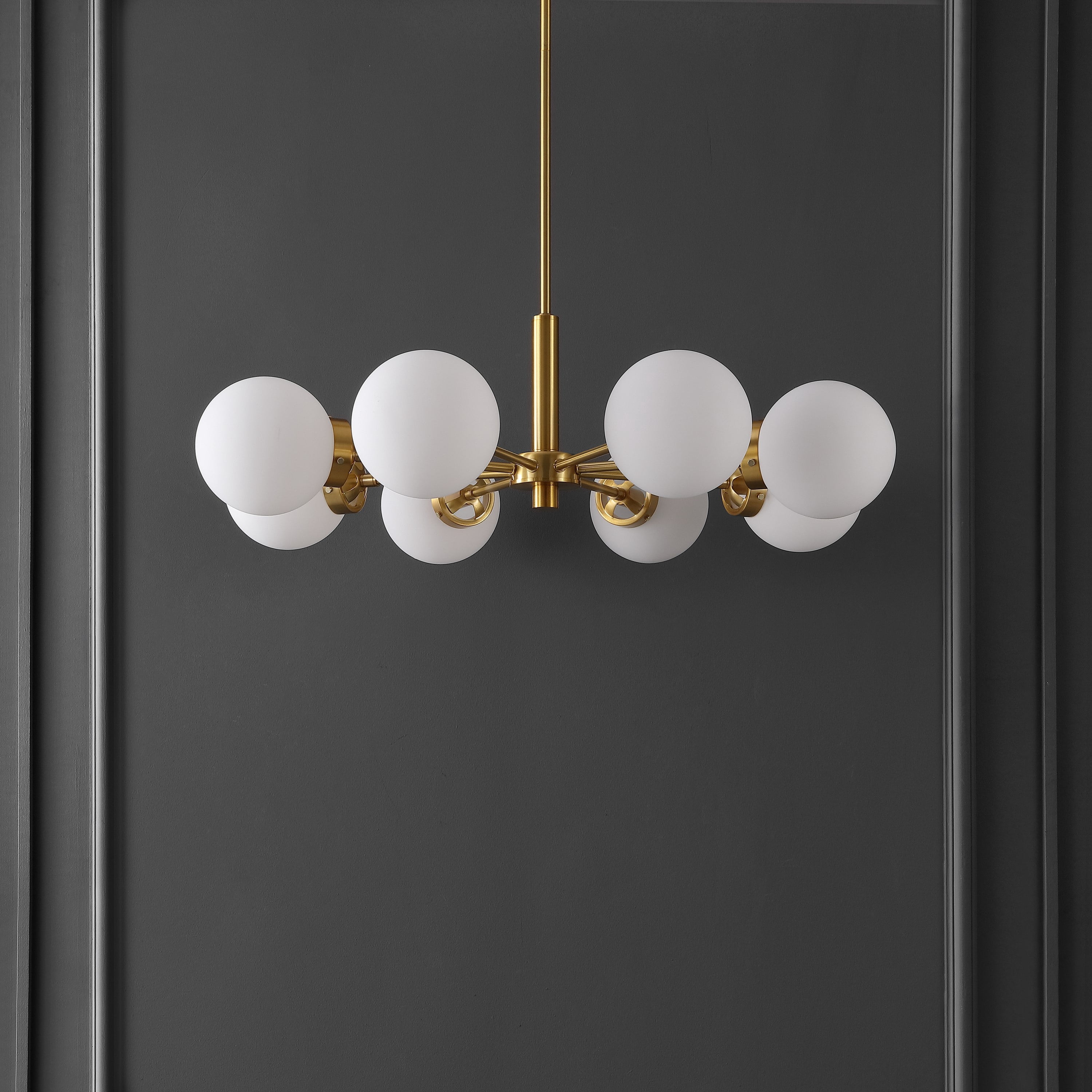 Safavieh 8-Light Mid-Century Modern Iron Gold Sputnik Chandelier