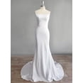 thumbnail image 2 of Vestido de novia SHANDUAO, satén, sin tirantes, diseño de sirena con tren, blanco, 2 of 2