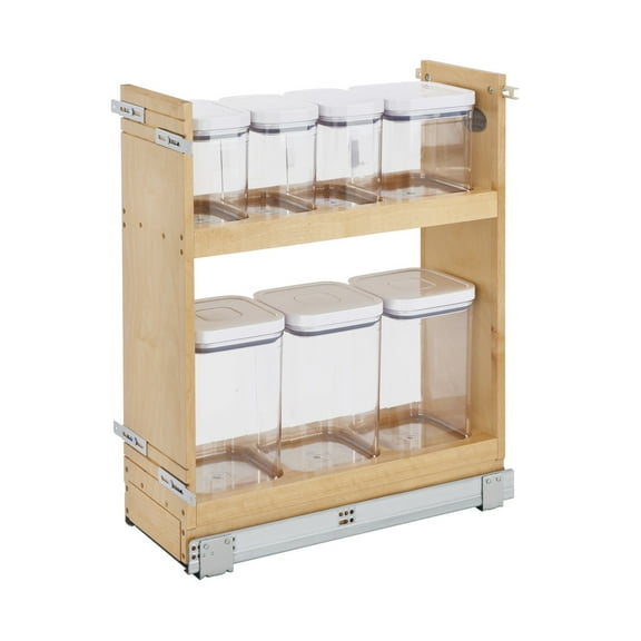 Rev-A-Shelf 448OXO-BCSC-8C 8" Pullout Organizer w/ OXO Storage Containers