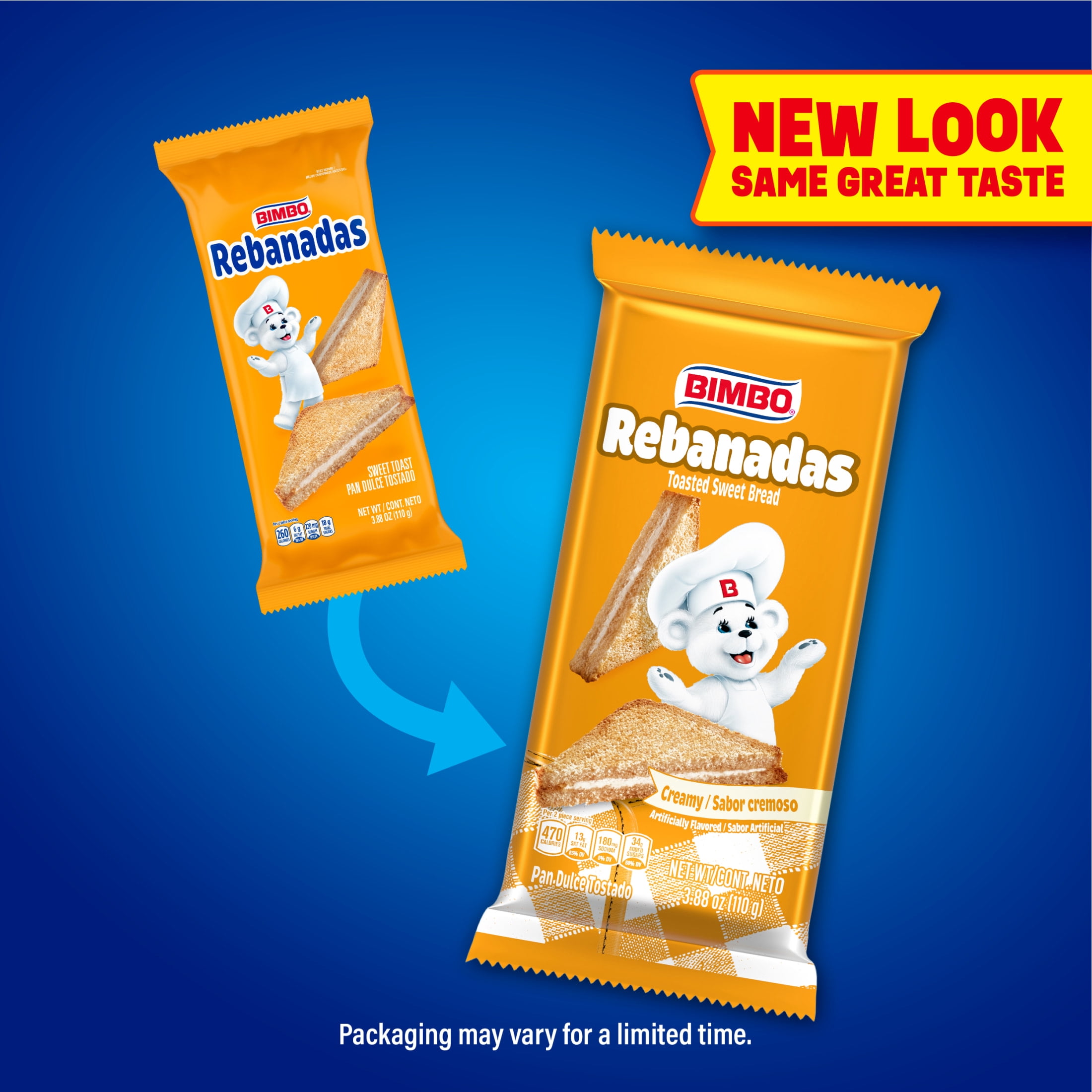 Bimbo Rebanadas Creamy Toasted Sweet Bread, 3.88 oz