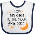 thumbnail image 3 of Inktastic I Love My Gigi to the Moon and Back Boys or Girls Baby Bib, 3 of 4