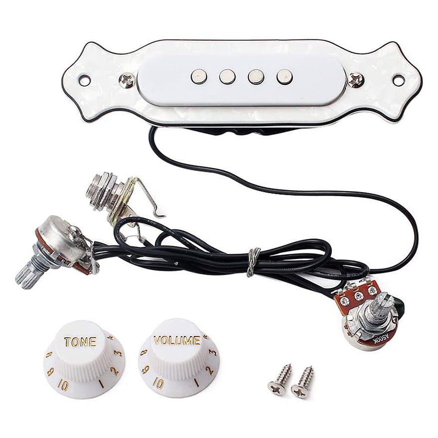 4 String Guitar Pickup Volume Tone Knobs Pots Wiring Harness for Cigar