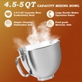 thumbnail image 2 of Teupoa 5QT Stainless Steel Mixer Bowl with Handle for KitchenAid Tilt-Head Stand Mixer, Compatible with Tilt-Head 4.5–5 Qt Models – Fits K45, K45SS, KSM75, KSM150, KSM95, 2 of 8