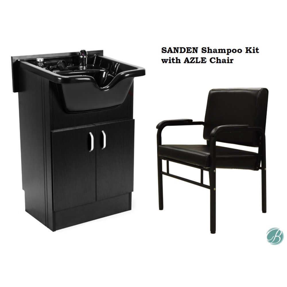 Set of SANDEN Shampoo (Shampoo Bowl, Faucet, Drain) and AZLE