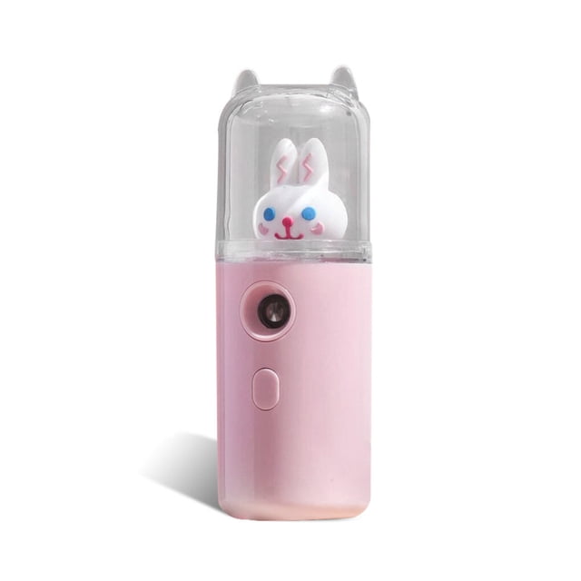 Injueey Rociador de niebla recargable hidratante 30ml Mini humidificador nebulizador vaporizador facial viaje Camping nebulizador herramienta Humidificadores Tipo 2 Rosa