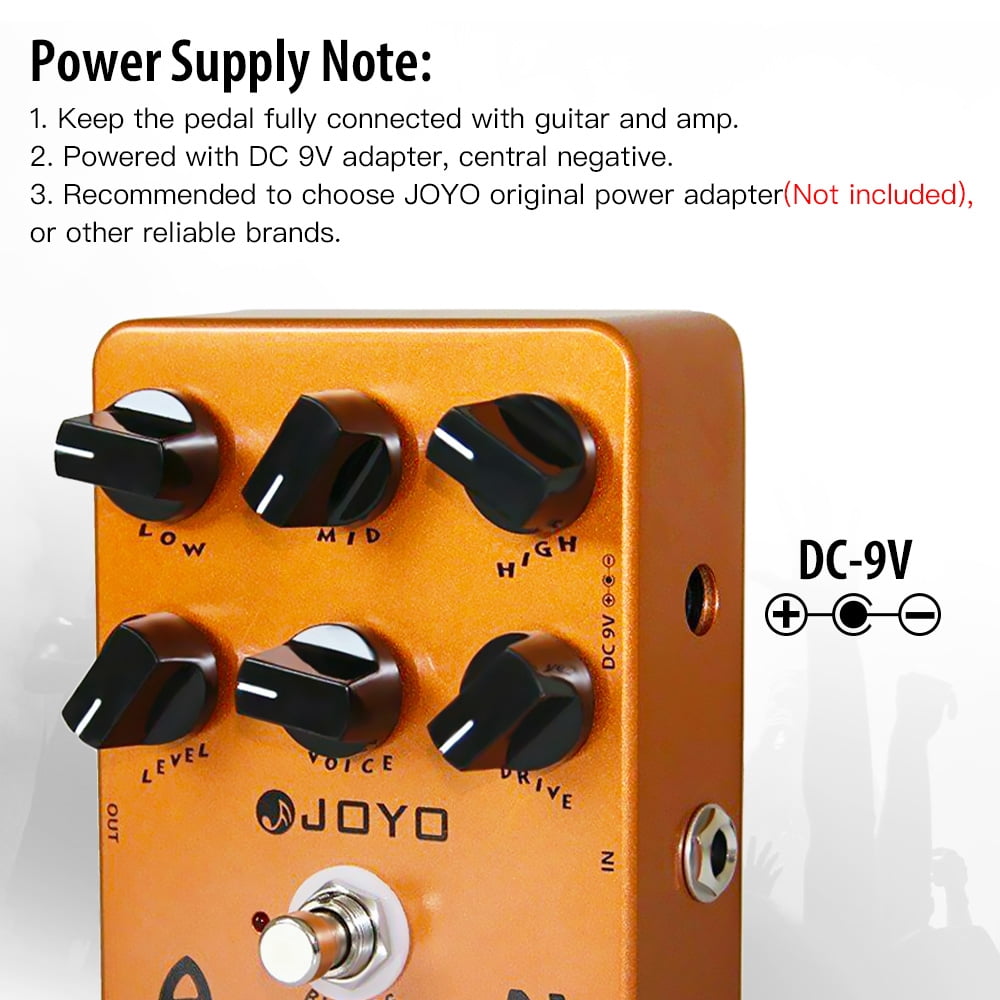 JOYO JF-14 American Sound Amp Simulator Pedal of Fd 57 Deluxe Amplifier for Electric Guitar