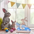 thumbnail image 2 of TIELUTT Easter Wooden Crafts Rabbit Radish Bike Easter Rabbit Riding Wooden Ornaments Christmas Ornament Exchange Mailman Ornament Shatterproof Ornament Set Oversized Christmas Bulbs Snowflake, 2 of 8