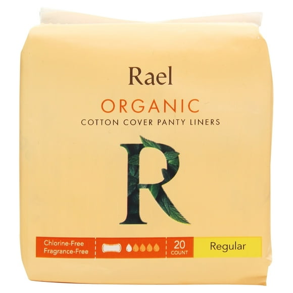 Rael - Cotton Cover Panty Liners Regular - 20 Count