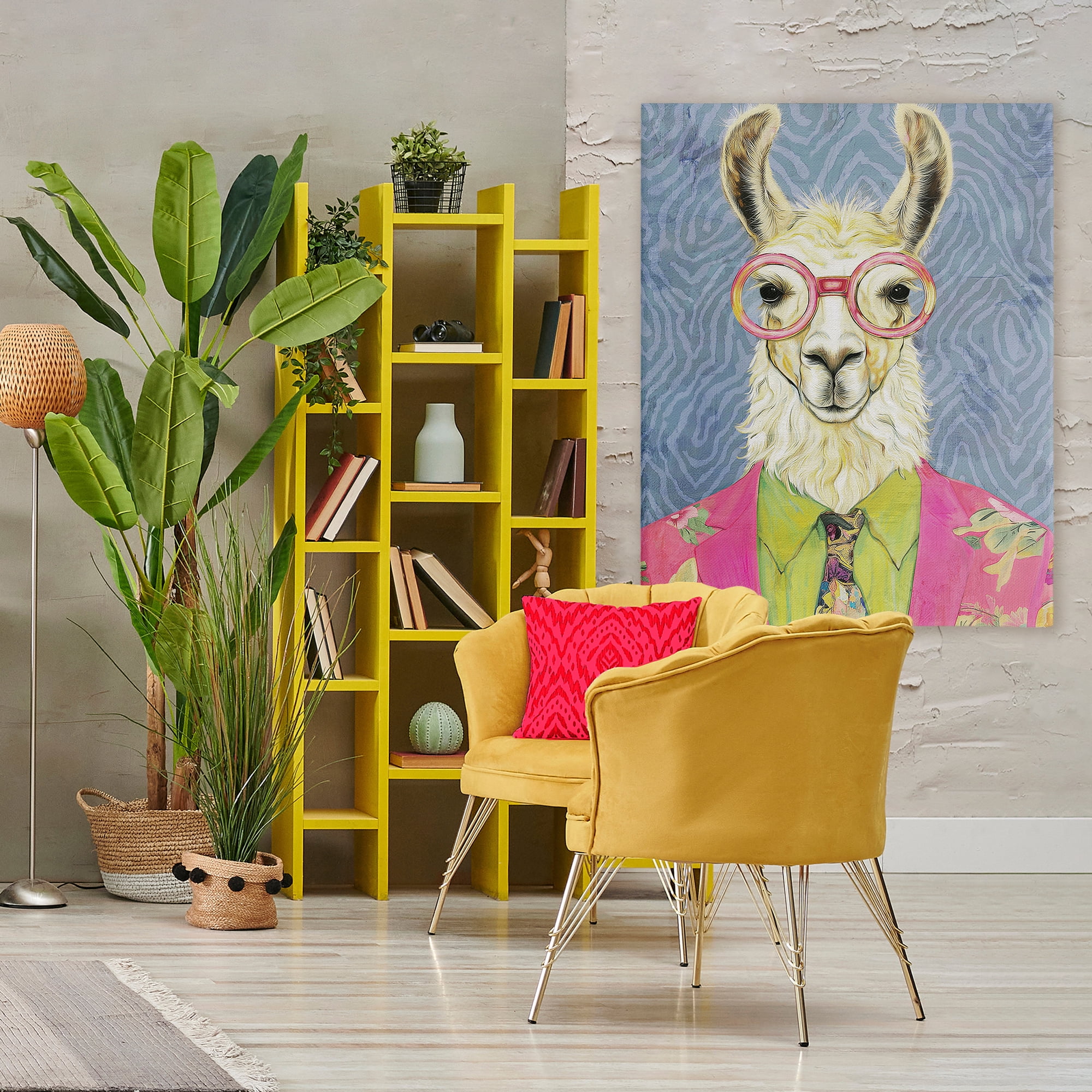 Stupell Industries Bright Gaze Llama Canvas Wall Art, design by Svetlana Aleynikova