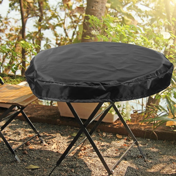 FOMIYES Heavy Duty Black Outdoor Cover, Water Resistant Gas Grill Protector Drawstring Closure