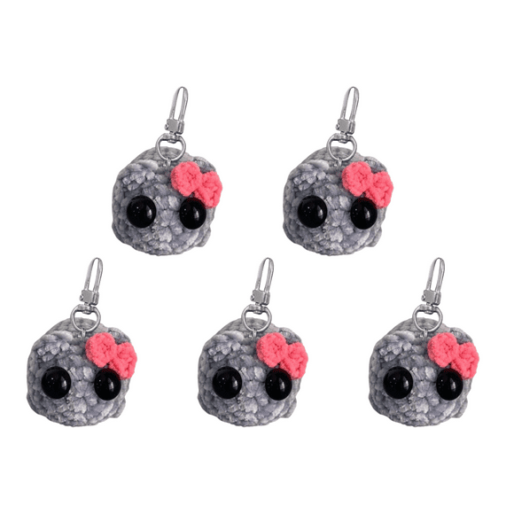 Peggybyg Cartoon Knitting Pendant Crochet Sad Hamster Meme Toy for Kids (No Music Dog)