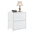 thumbnail image 6 of Algherohein Wood Nightstand with 2 Drawers,Side Tables for Living Room,Bedroom Small Dresser,White, 6 of 7