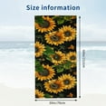 thumbnail image 3 of PHYHOO Beautiful Sunflowers Oversized , Yellow Flowers Pool Towels for Adults Travel Towel for 30x60in, 3 of 8