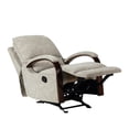 thumbnail image 3 of 14 Karat Home Upholstered Rocking Recliner Chair Set of 2 with Metal Base for Living Room, Beige, 3 of 10