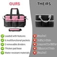 thumbnail image 2 of Wearable Cleaning Caddy Bag with Shoulder Straps, Cleaning Caddy Supplies Organizer with Handle & Detachable Divide, Cleaning Tool Organizers Tote Bag for Cleaners,Housekeepers (pink), 2 of 7