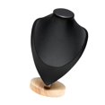 thumbnail image 2 of Busto de exhibición Sunnimix soporte de Joyería Modelo estable PU Cuero Negro, 2 of 6