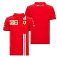 thumbnail image 1 of New 2025 F1 Ferrari Racing Suit Red Top Short-sleeved Polo Shirt Summer Men Clothes Overalls, 1 of 4
