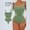 Green, variant on LADIGASU Womens Solid Color Sexy Chest Support Shaping Abdomen Corset Shapewear Bodysuit