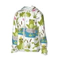thumbnail image 2 of Fotbe Cartoon Frogs Men's Women's UPF 50+ Sun Protection Jacket Hooded Cooling Shirt with Pockets Hiking Outdoor Performance-Small, 2 of 8