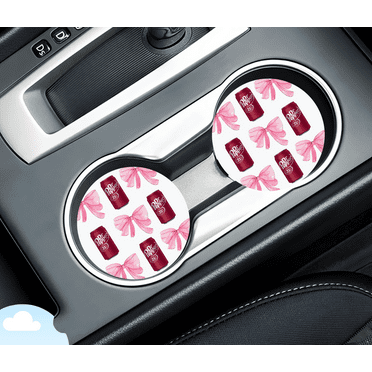 Dr.Pepp Bows Car Coasters Neoprene Rubber fits Most Cup Holders Great for Soda Drinkers