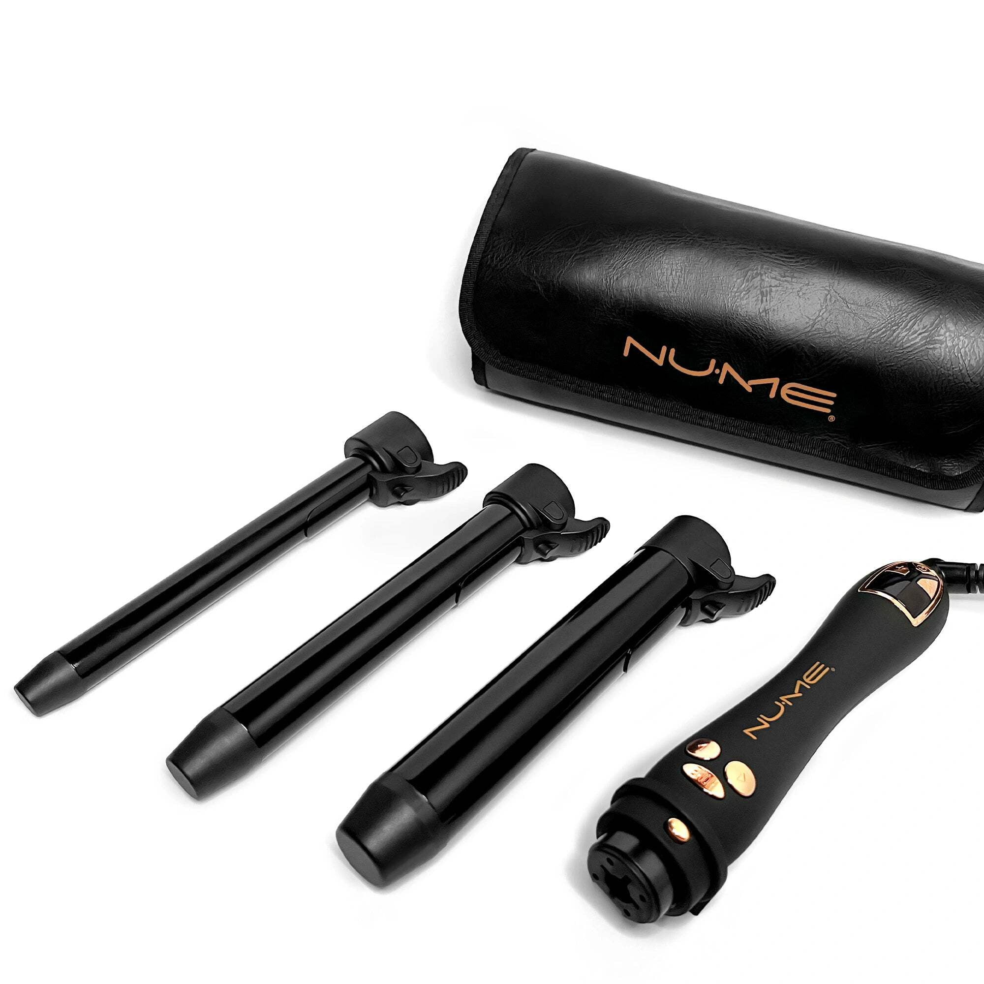 Automatic Curling Set – NuMe 3‑Barrel Rotating Curl Kit