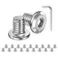 thumbnail image 1 of Juego de tornillos de cabeza plana de 20 piezas, 5/16-18x3/8" de acero inoxidable con llave hexagonal, 1 of 7