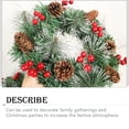 thumbnail image 4 of Toystoory Guirnalda de Navidad Piña artificial Bayas rojas Colgando Puerta delantera Ventana Decoraciones Merry Garland Decoración para el hogar para Kits de decoración para fiestas 30 CENTIMETROS Toystoory HA069501-01, 4 of 6