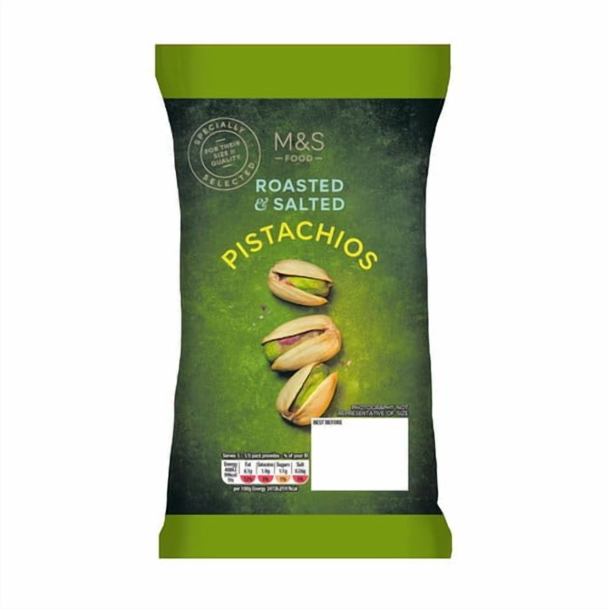 M&S Roasted & Salted Pistachios 150g, British Import (Pack of 3)