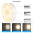 thumbnail image 3 of Luz de noche LED con detector de movimiento | Lámpara de noche recargable por USB con imán para dormitorio, escalera, garaje, armario | Blanco cálido | 2 piezas, 3 of 6