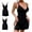 Black, variant on Women's Nightwear Spaghetti Strap Nightgown Chemise