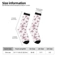 thumbnail image 2 of Fuzoiu Pink Butterflies (2) Print Athletic Crew Socks for Men & Women,Casual Crew Socks,Above Ankle Crew Socks for Business, Casual, 2 of 6
