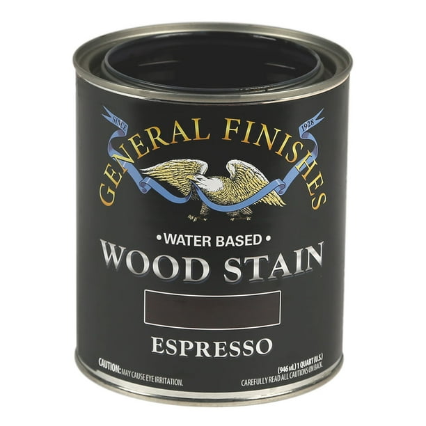 General Finishes Water Based Wood Espresso Stain, Quart